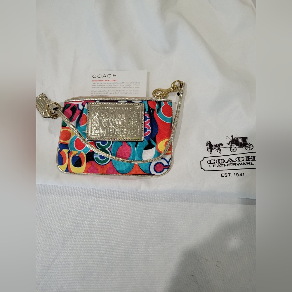 Colorful Coach bag and wristlet - Picture 5 of 5